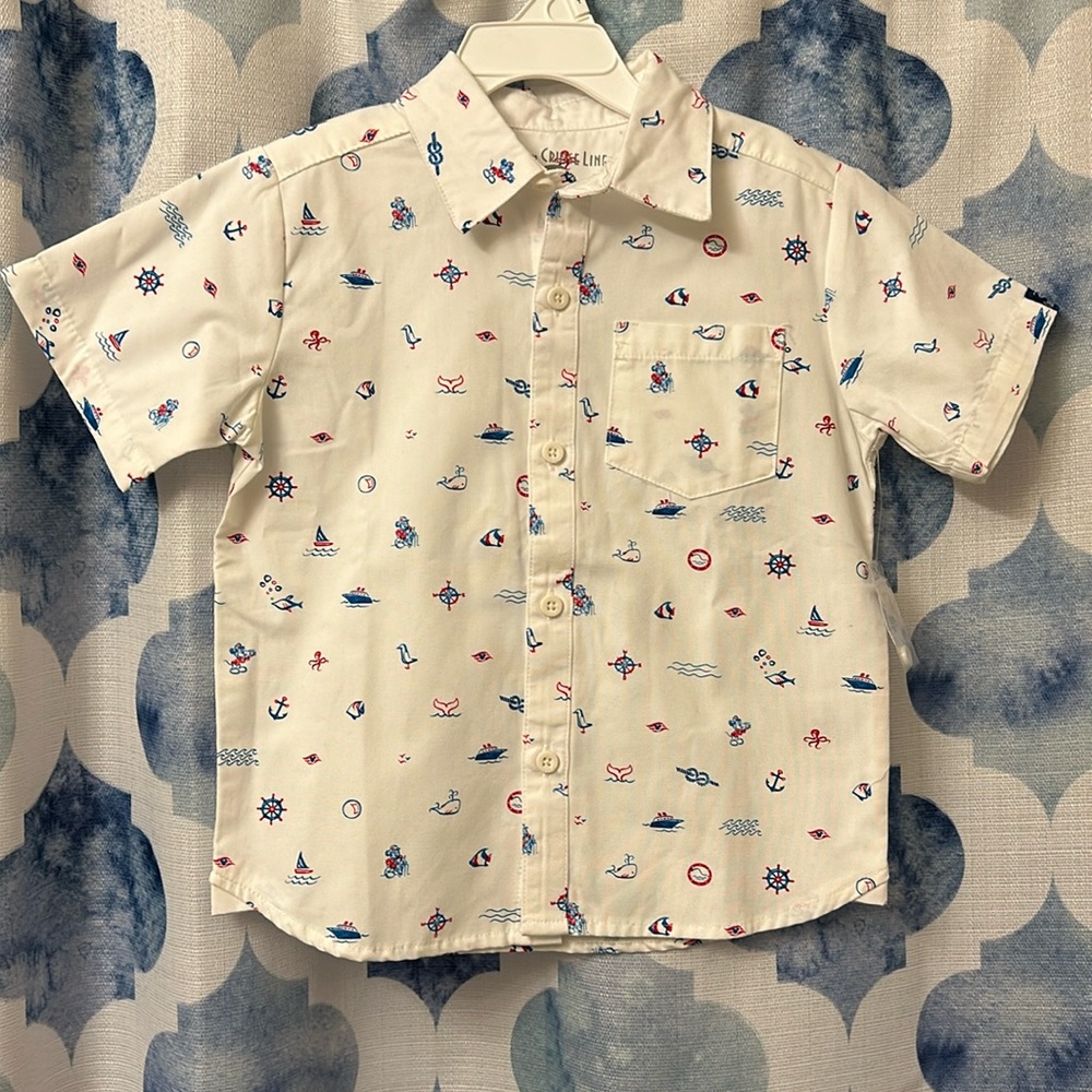 Adorable Disney cruise button down shirt